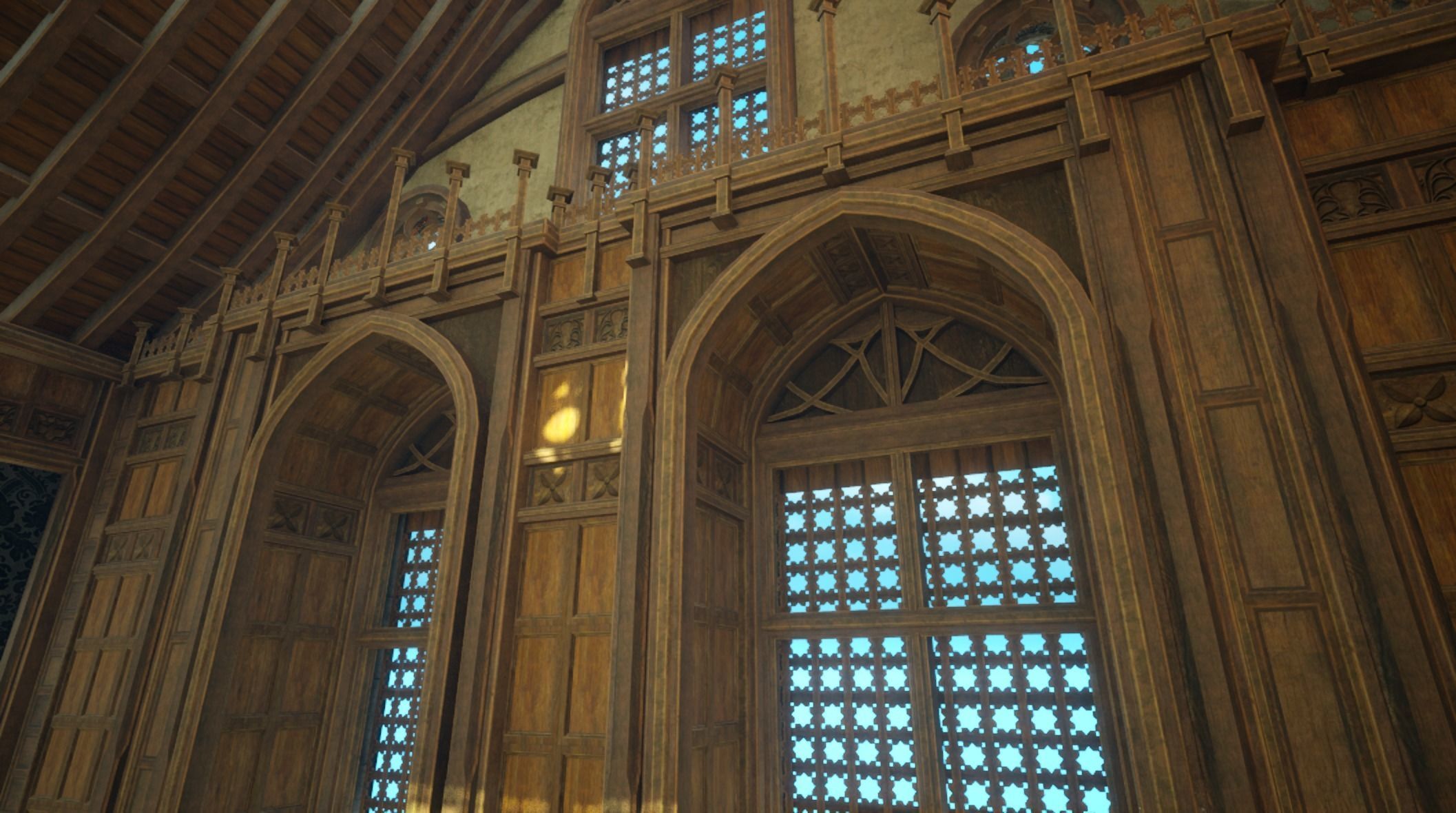 Medieval House library- interior and exterior design Low-poly 3D model_52