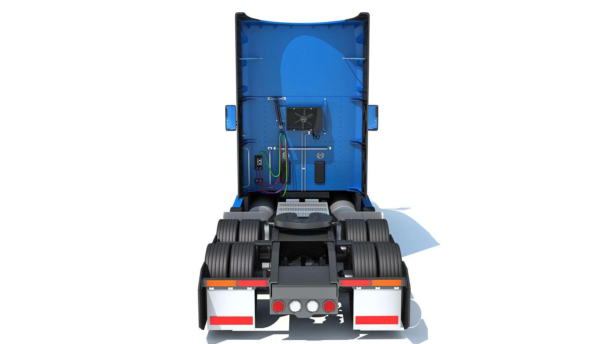 Sleeper Cab Tractor Truck 3D model_4
