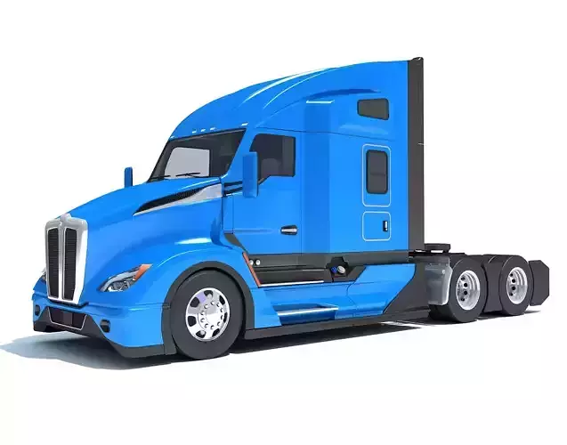Sleeper Cab Tractor Truck 3D model