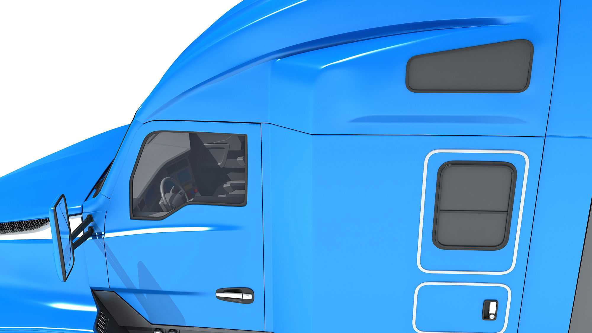 Sleeper Cab Tractor Truck 3D model_14
