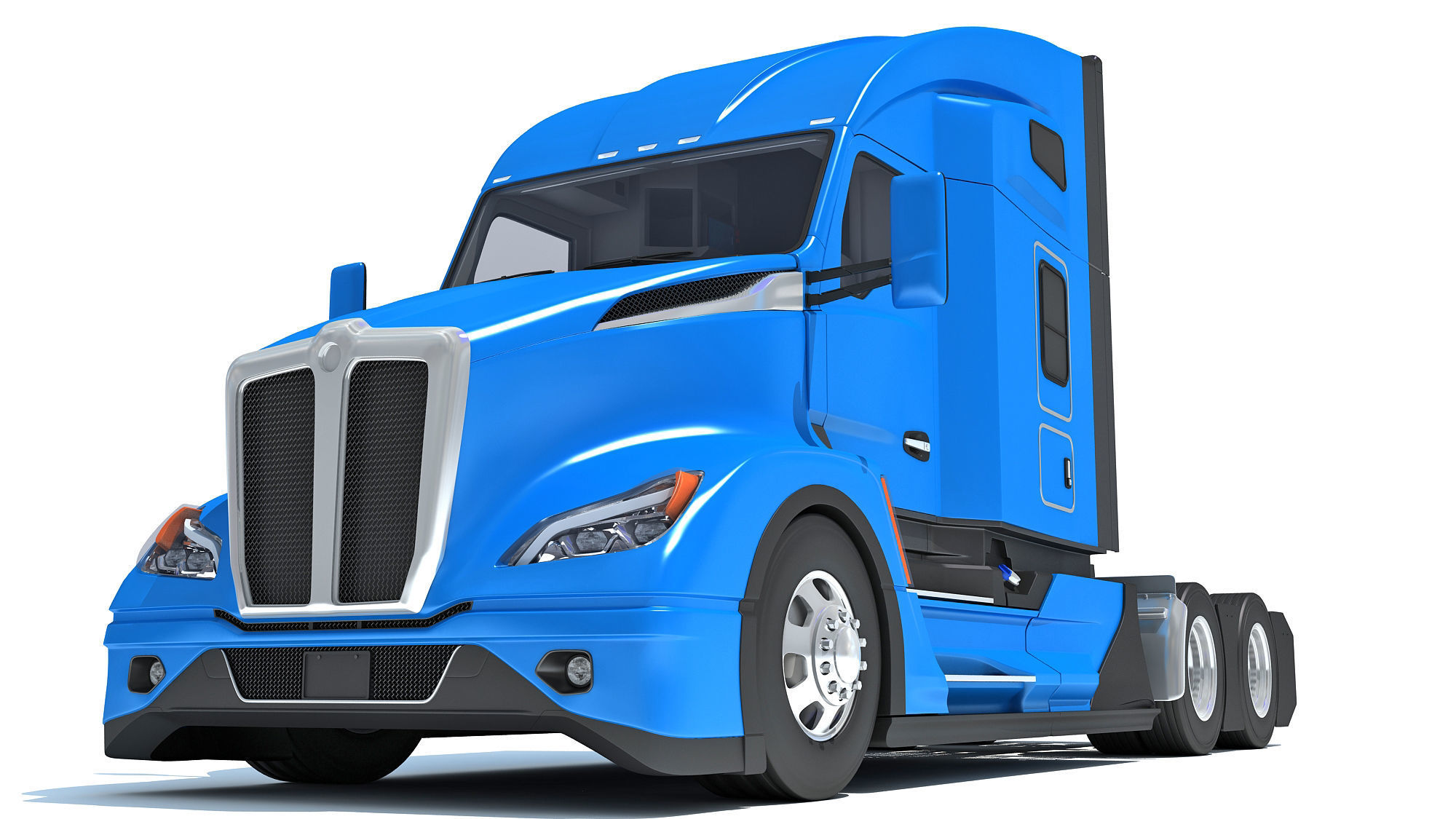 Sleeper Cab Tractor Truck 3D model_12