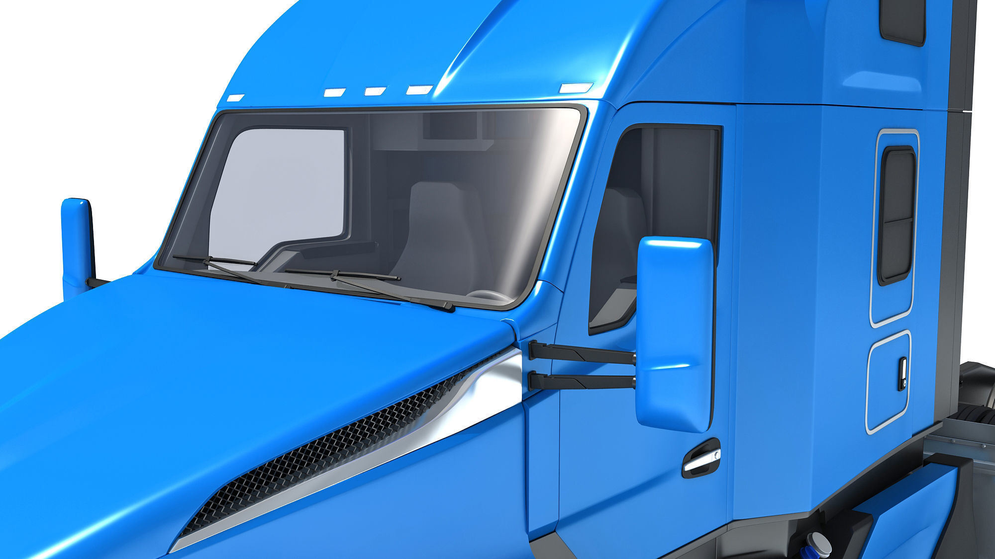 Sleeper Cab Tractor Truck 3D model_13