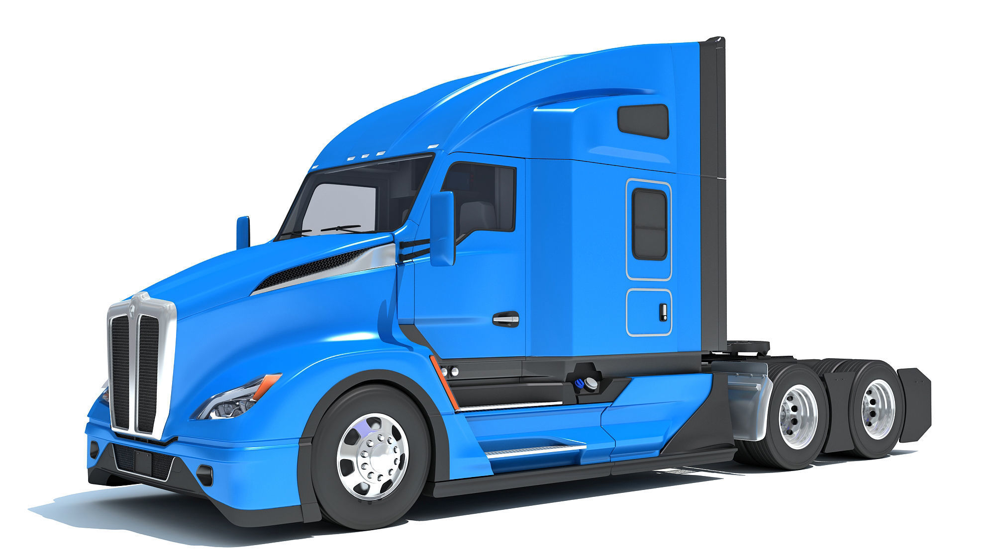 Sleeper Cab Tractor Truck 3D model_9