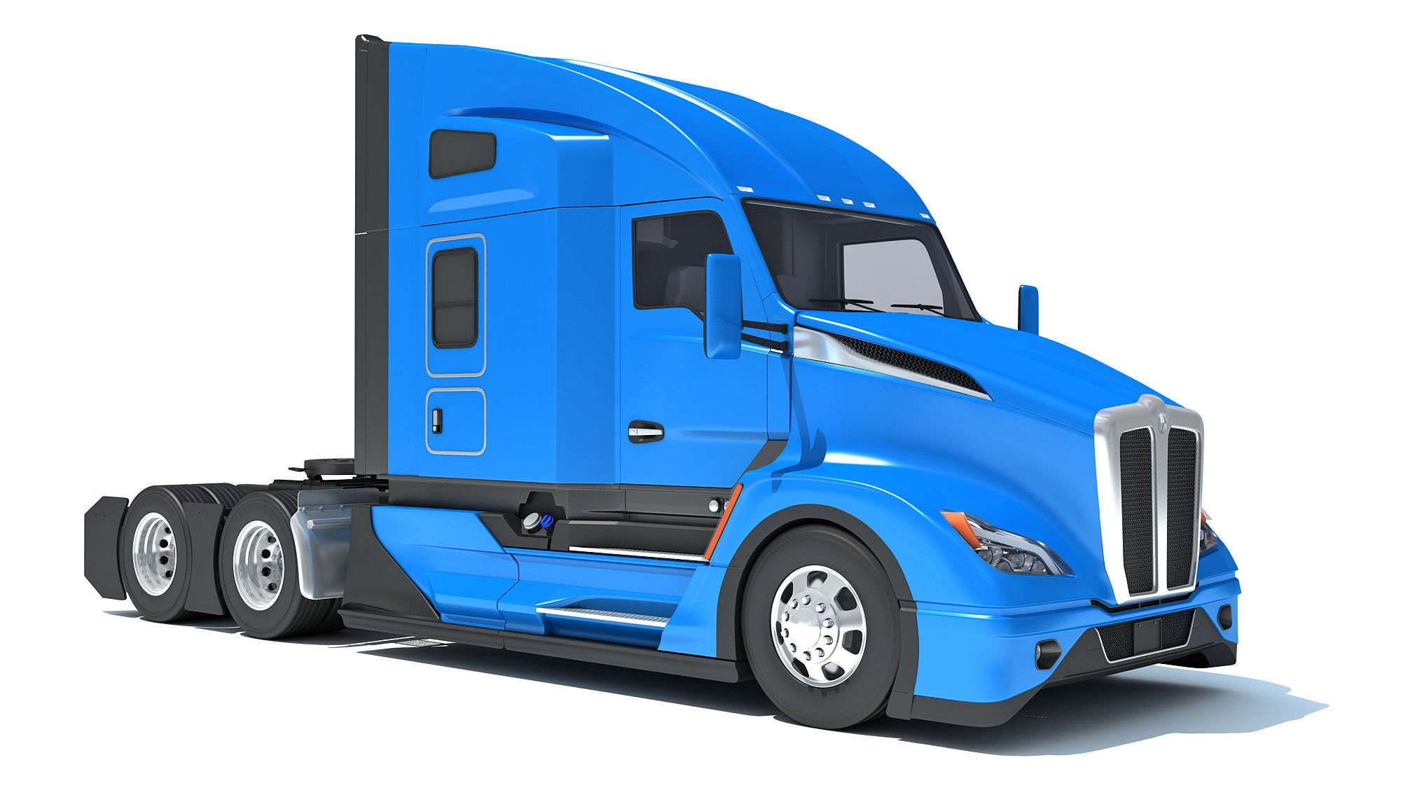 Sleeper Cab Tractor Truck 3D model_8