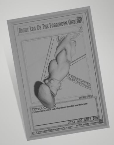 Exodia The Forbidden One 5 pieces custom cards ResinFDM printing 3D print model_9