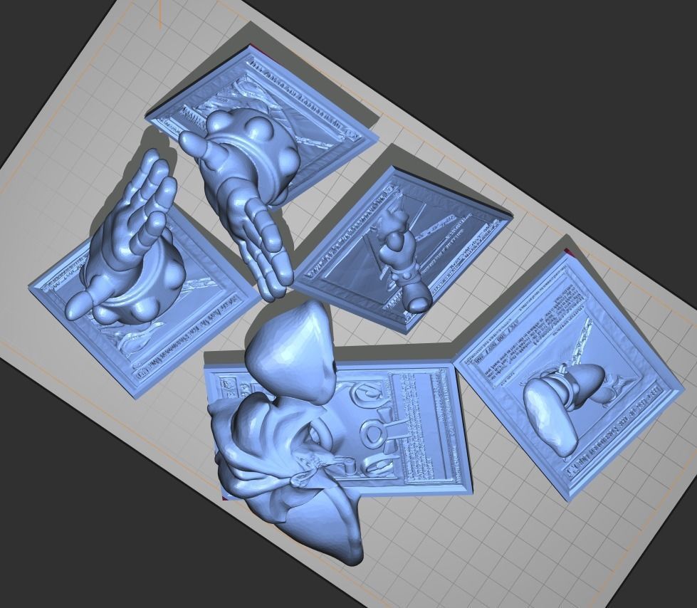 Exodia The Forbidden One 5 pieces custom cards ResinFDM printing 3D print model_7