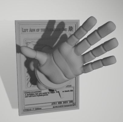 Exodia The Forbidden One 5 pieces custom cards ResinFDM printing 3D print model_8