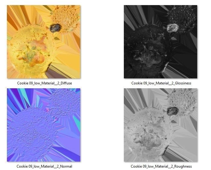 Cookie 09 Low-poly 3D model_24