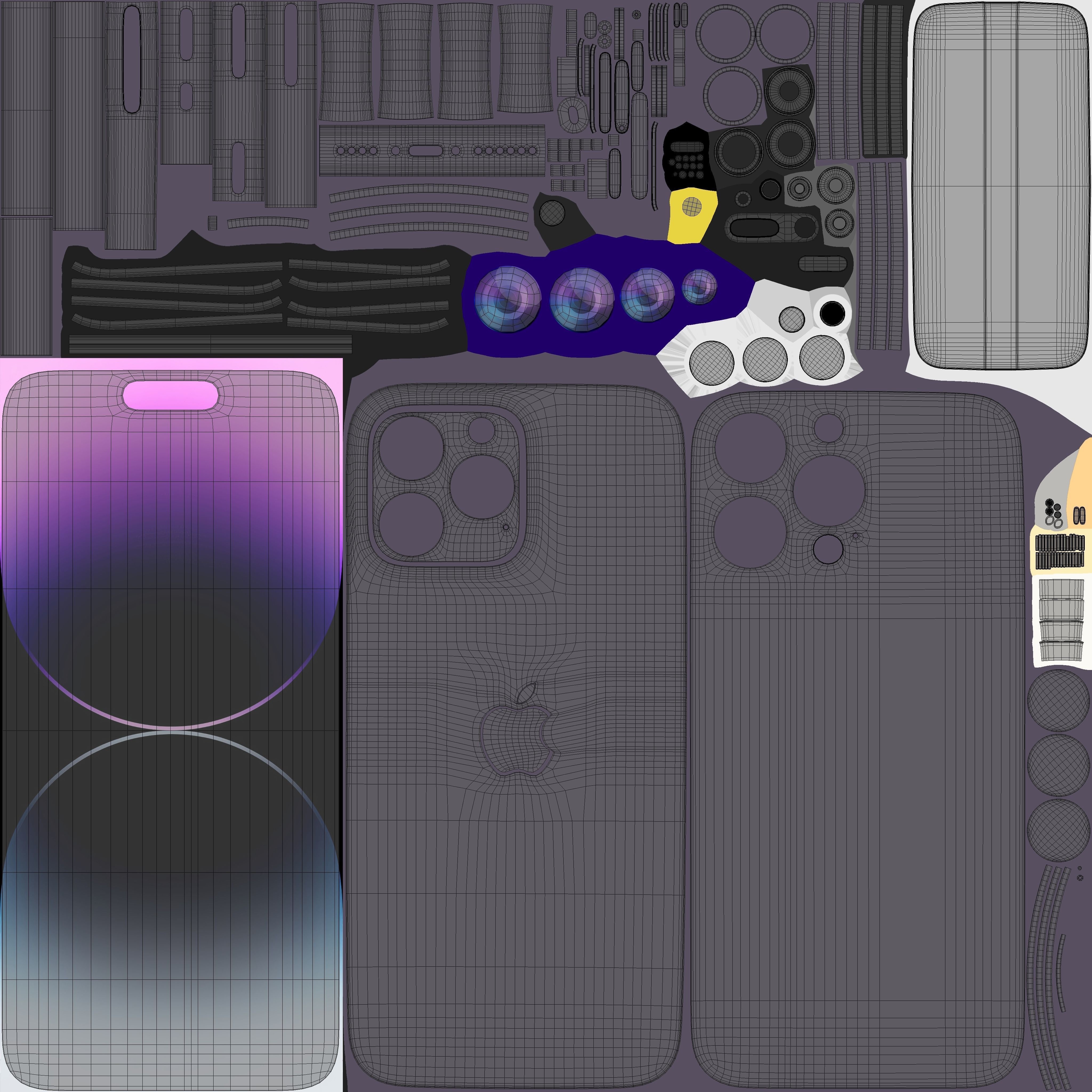 iPhone 14 Pro Max Deep Purple 3D model_14