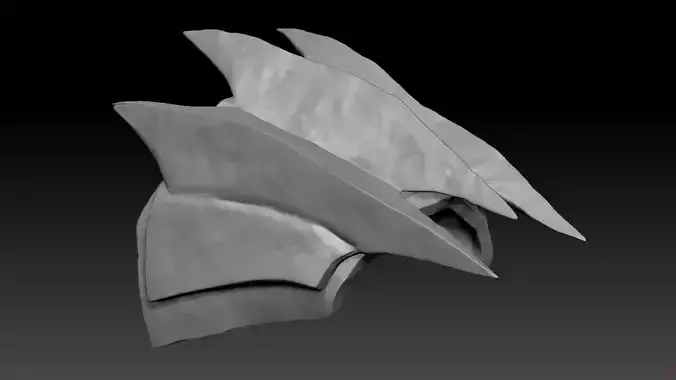 High-poly model Bracer 3D print rock