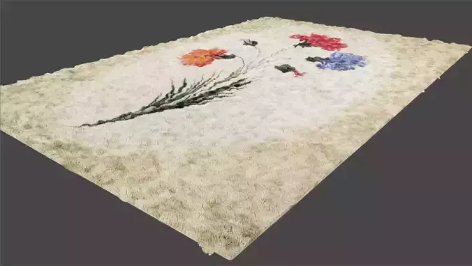 Traditional islamic art Carpet Low-poly 3D model