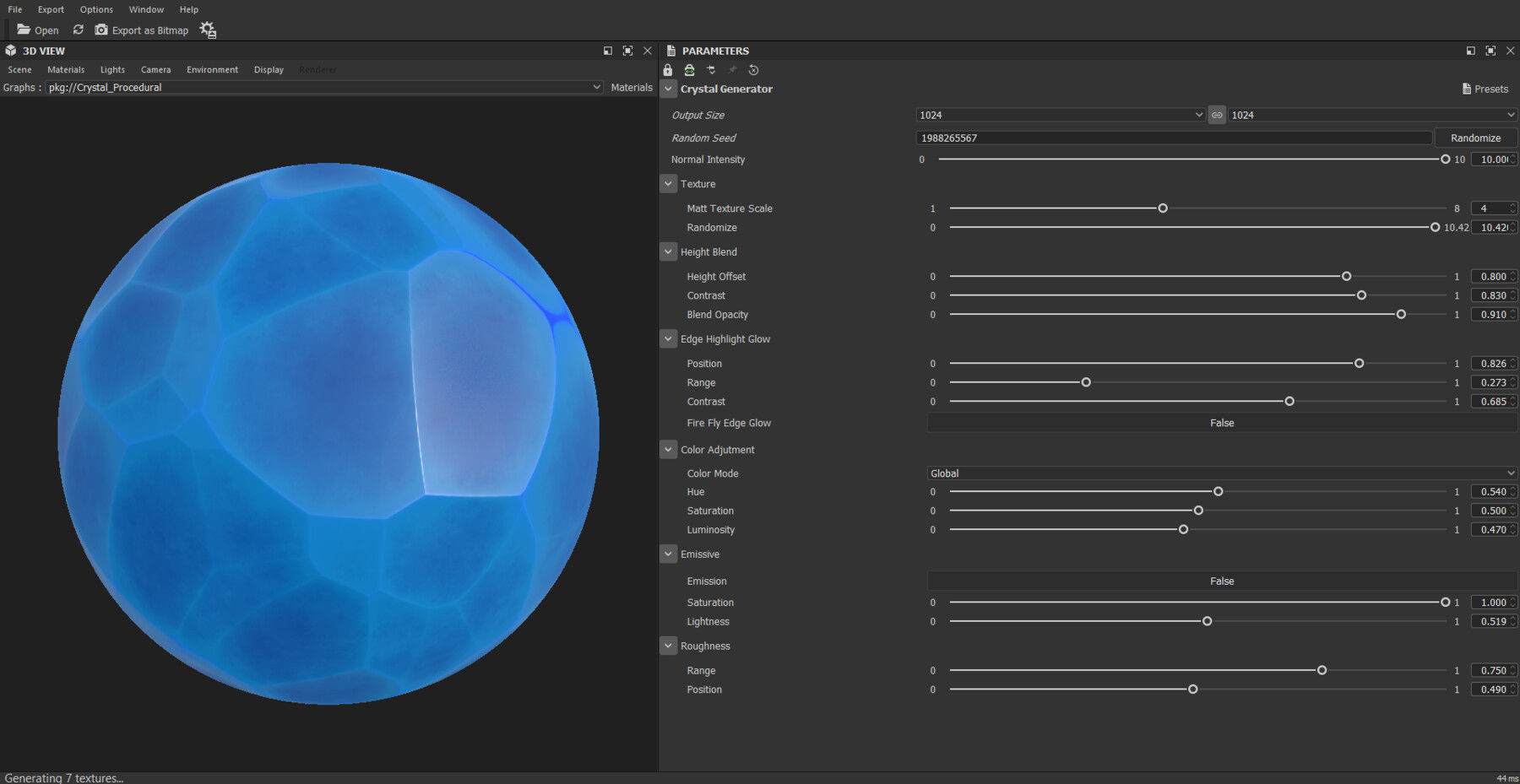 Stylized Crystal Substance Generator SBSAR Texture_1