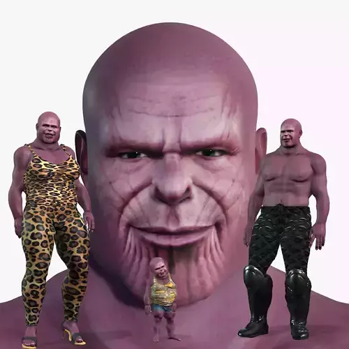 Mr Z Family 3D Rigged 3 Three models ready for animation Low-poly 3D model