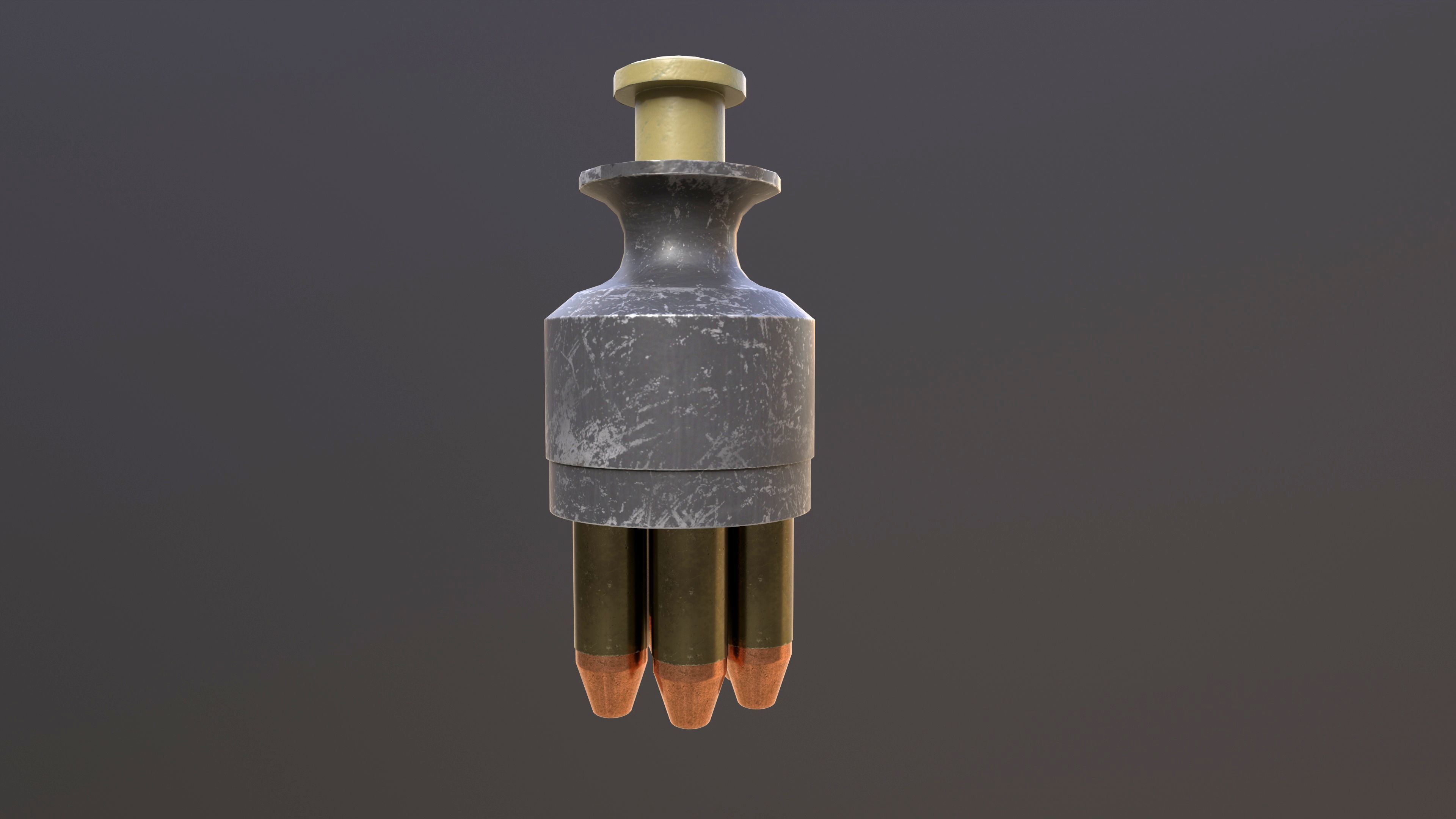 Rook Classic Revolver Rust with Bandolier and Speedloader Low-poly 3D model_32