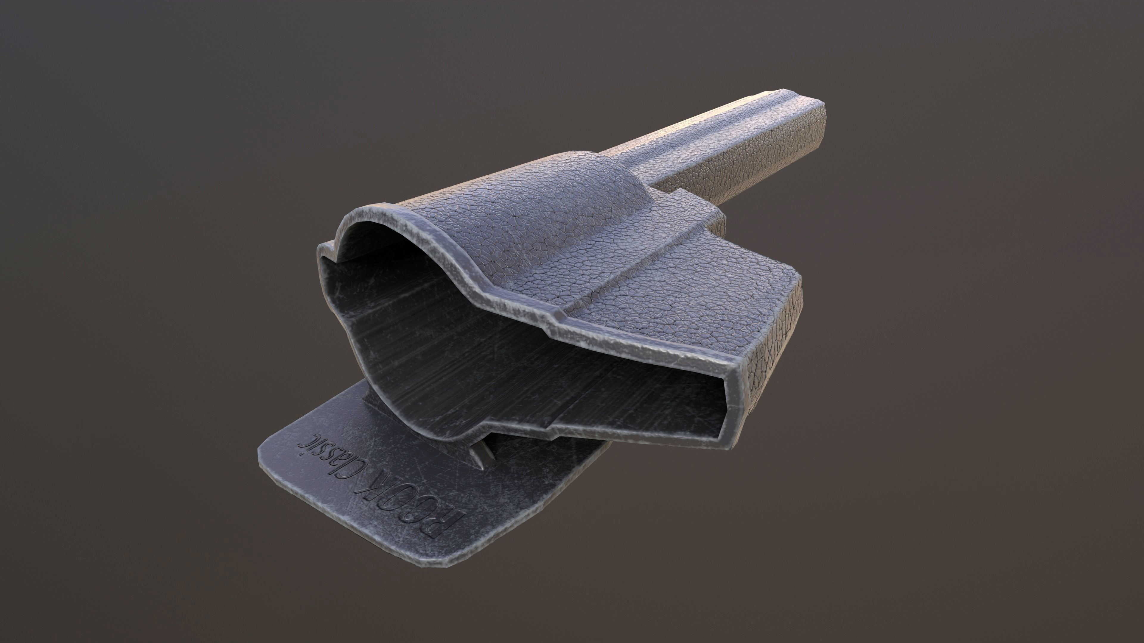 Rook Classic Revolver Rust with Bandolier and Speedloader Low-poly 3D model_28