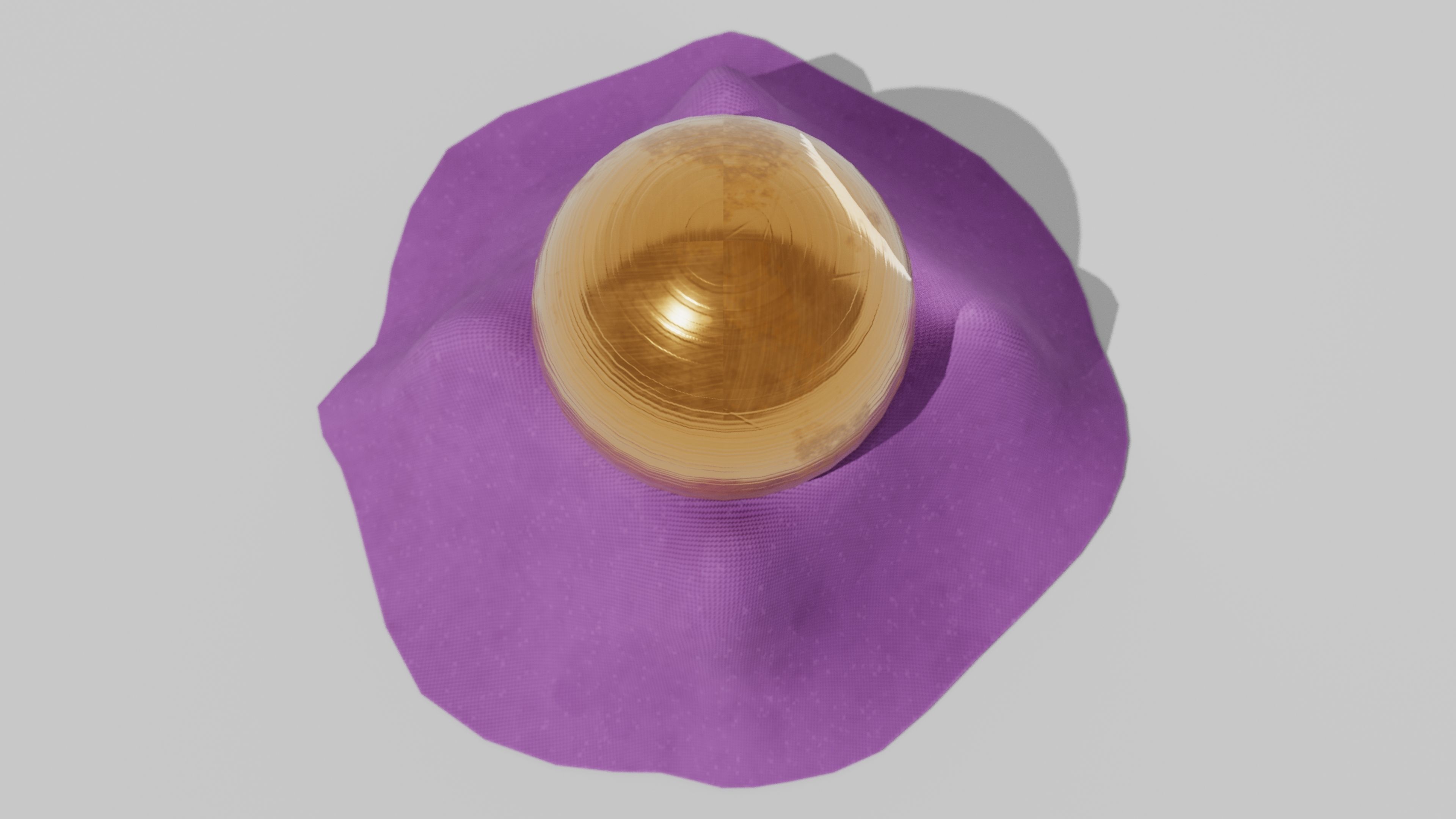 Japanese Furniture Kit - golden ball Low-poly 3D model_7