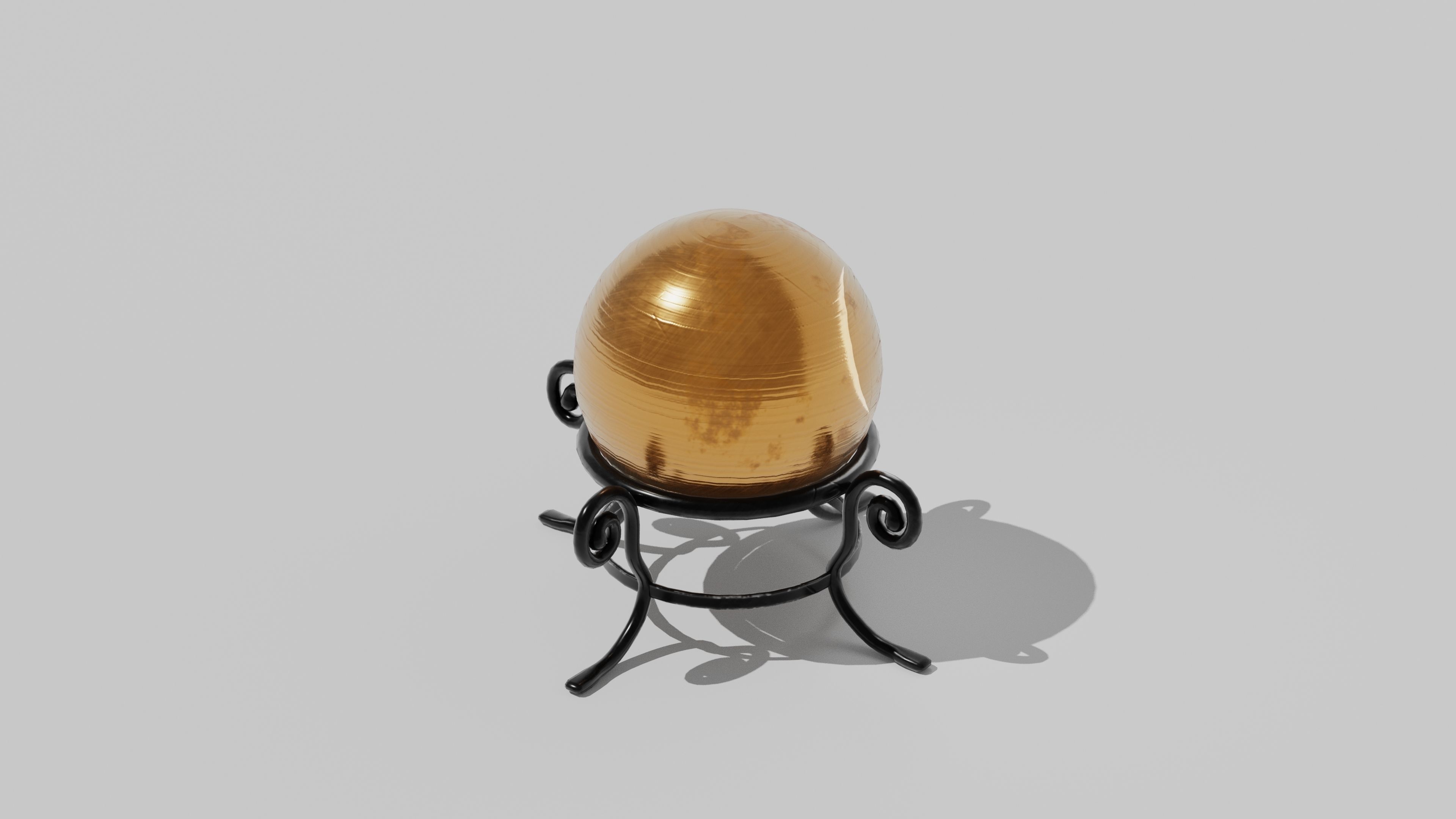 Japanese Furniture Kit - golden ball Low-poly 3D model_1