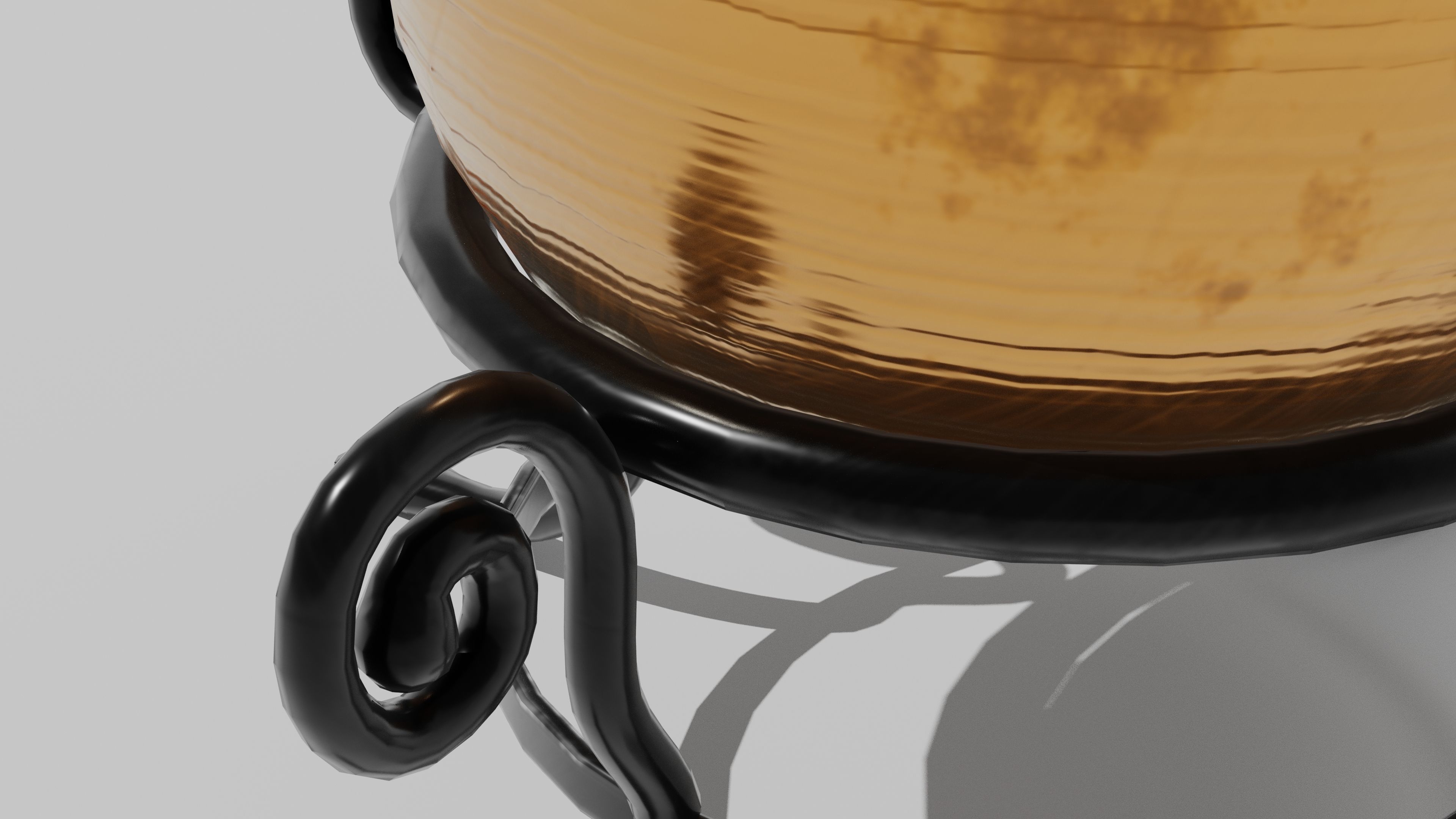 Japanese Furniture Kit - golden ball Low-poly 3D model_5