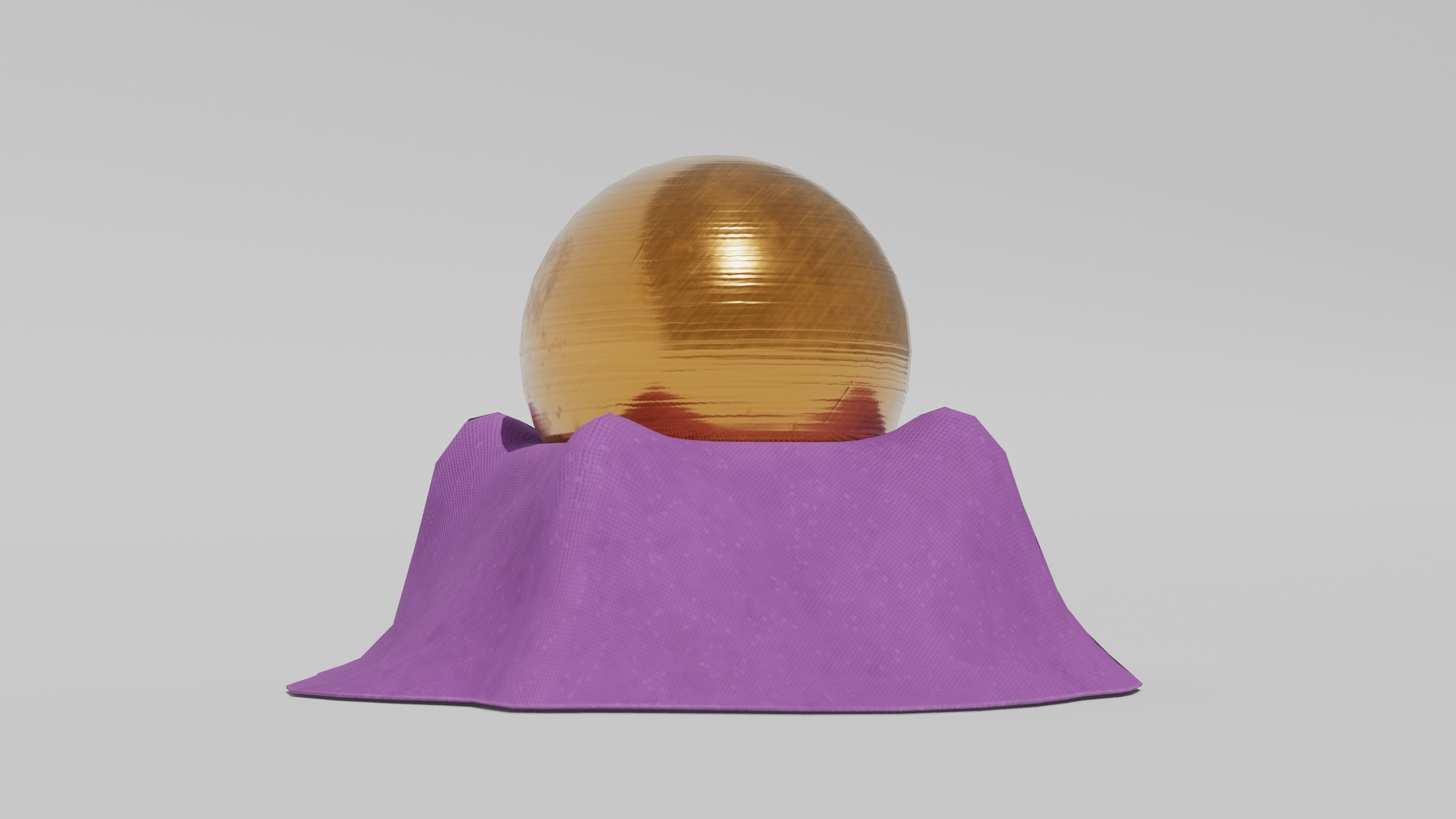 Japanese Furniture Kit - golden ball Low-poly 3D model_2