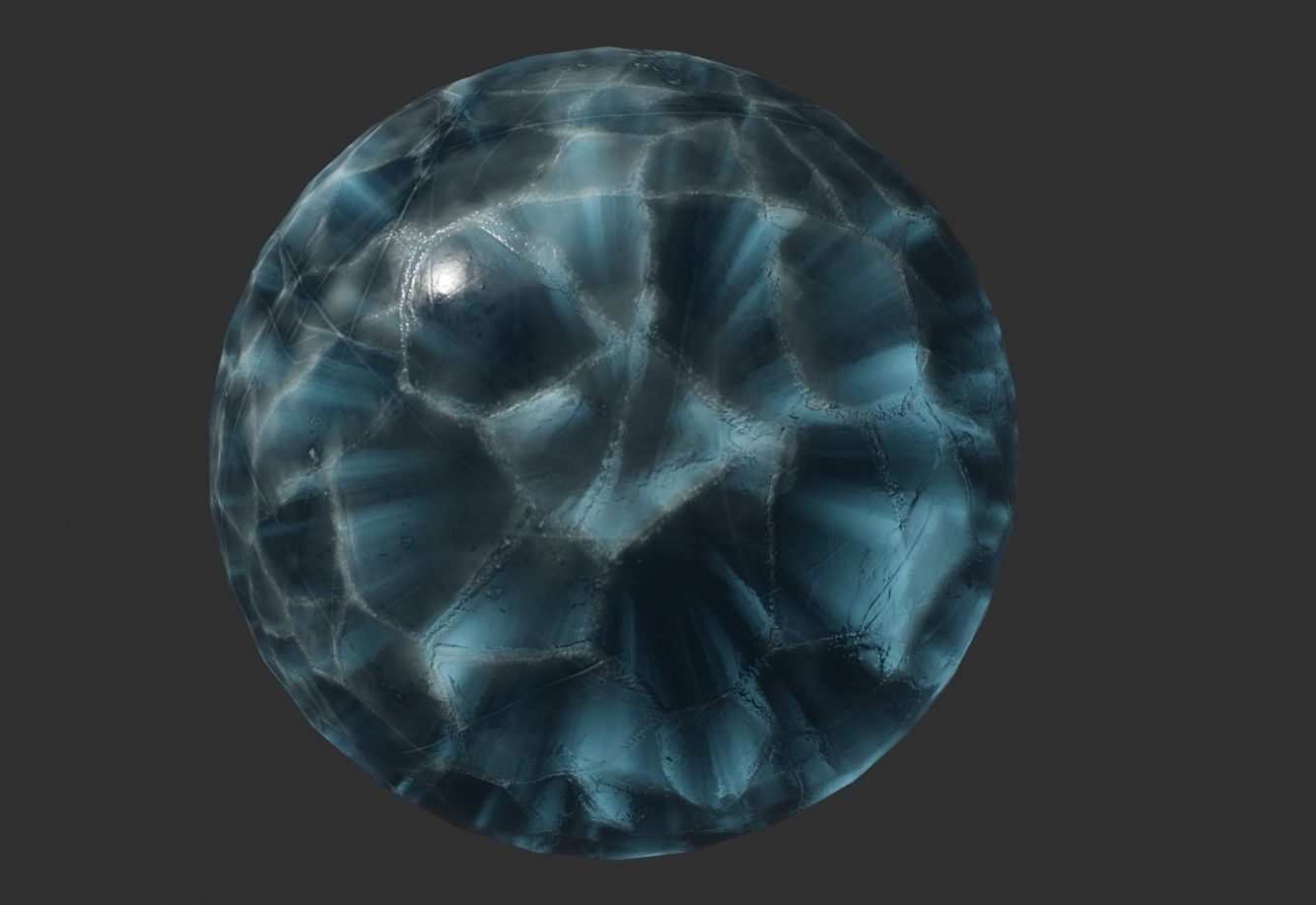 Cracked Ice shader in Blender Free 3D model_3