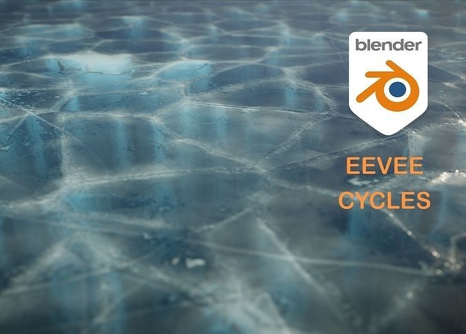 Cracked Ice shader in Blender Free 3D model