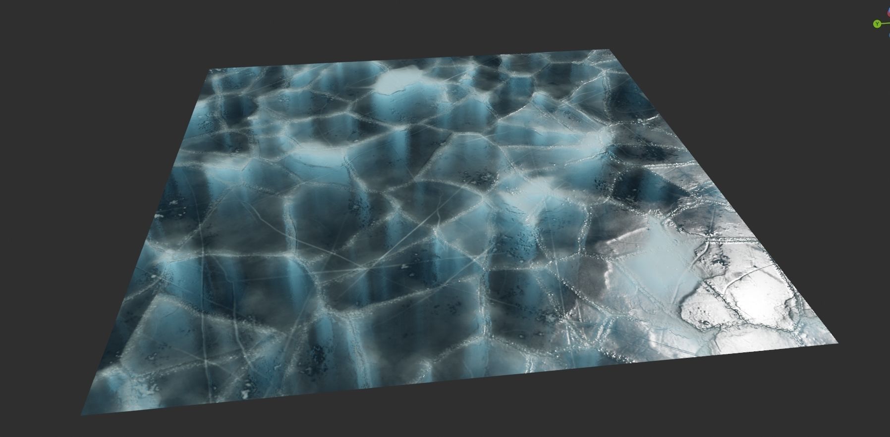 Cracked Ice shader in Blender Free 3D model_2