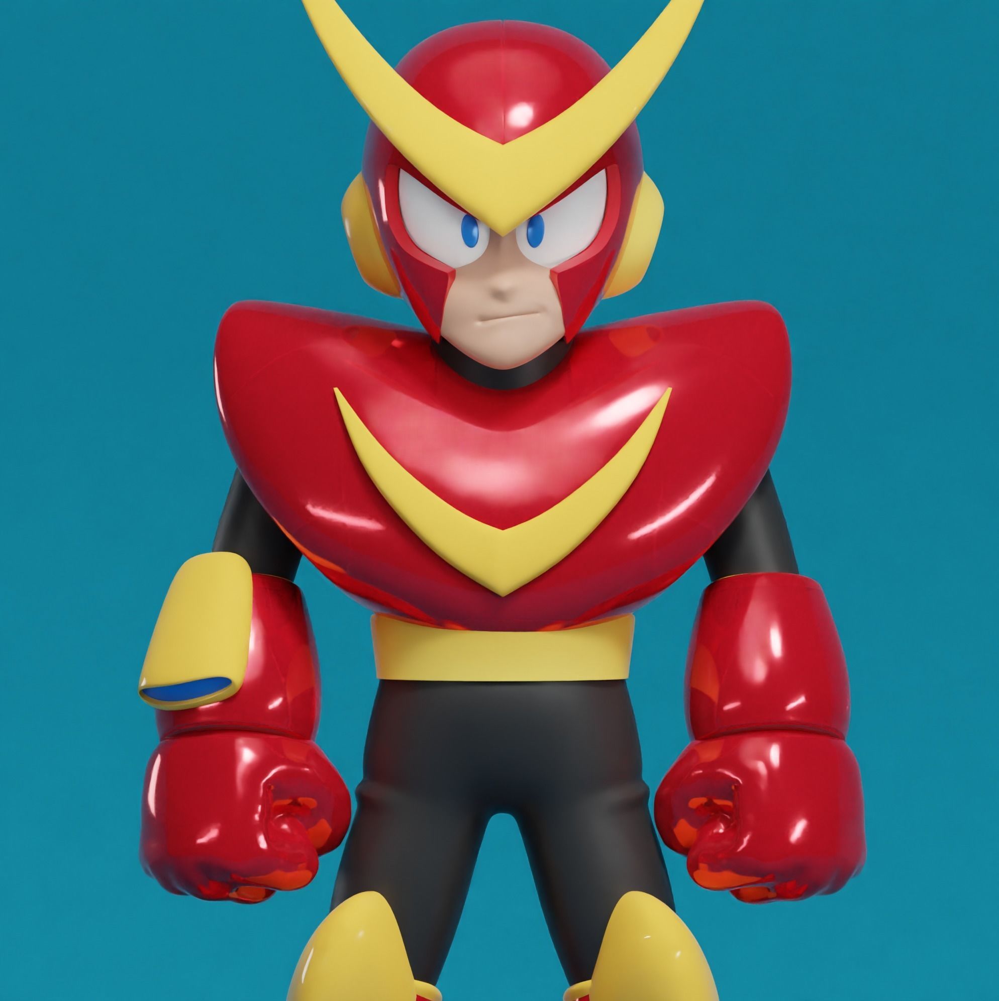 Quick Man Rockman Megaman 8bit famicom 3D model_6