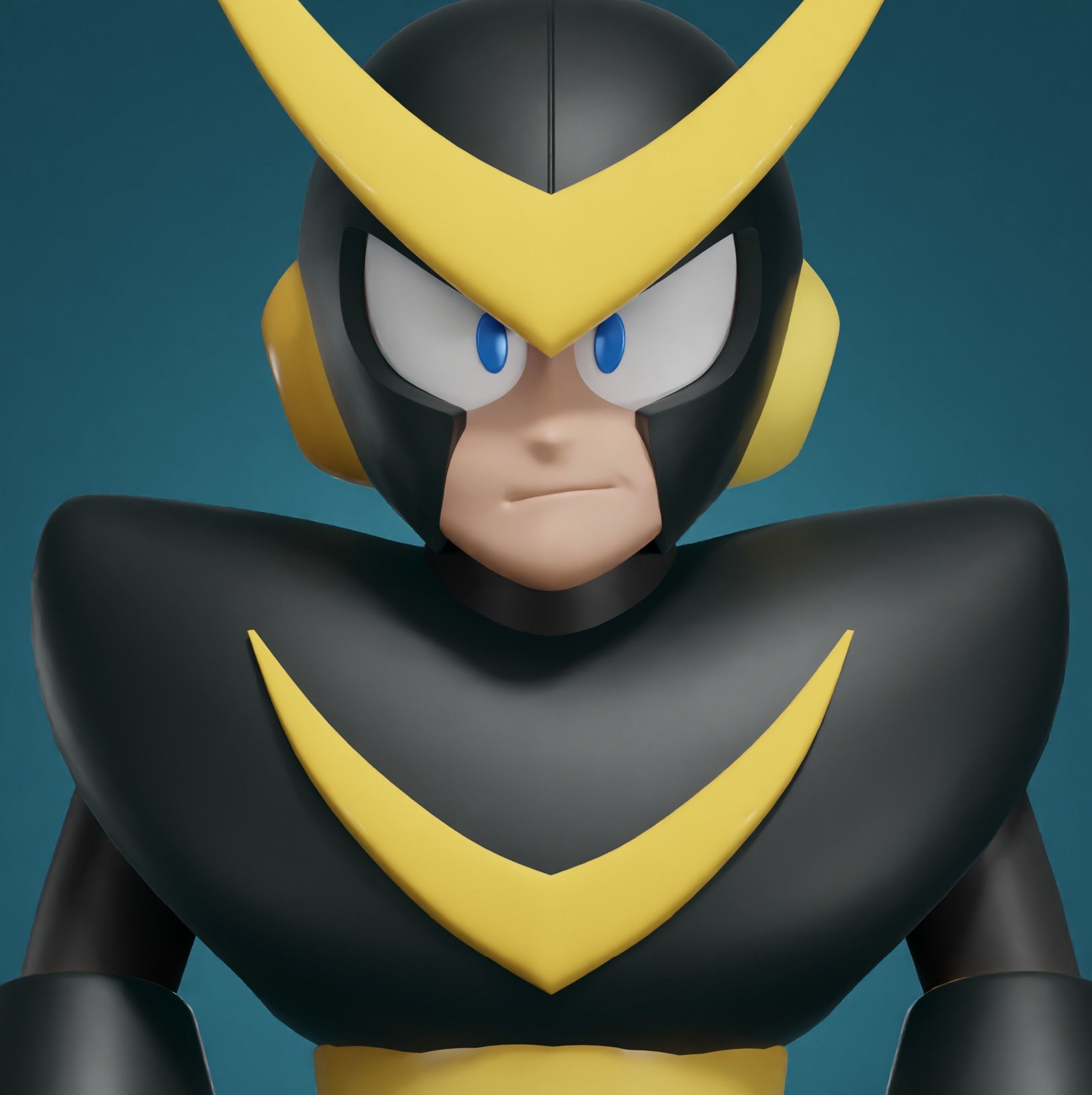 Quick Man Rockman Megaman 8bit famicom 3D model_5