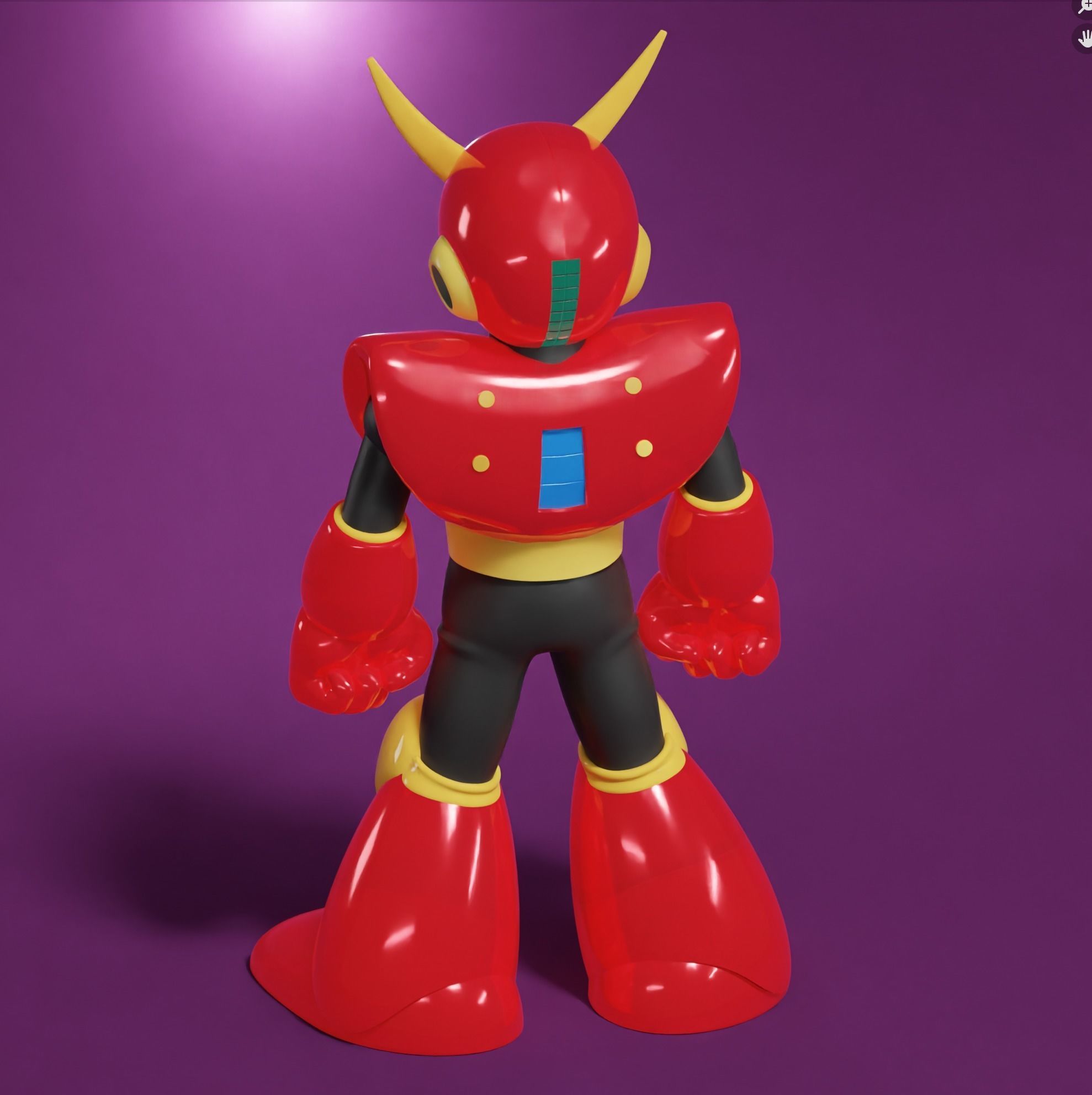 Quick Man Rockman Megaman 8bit famicom 3D model_3