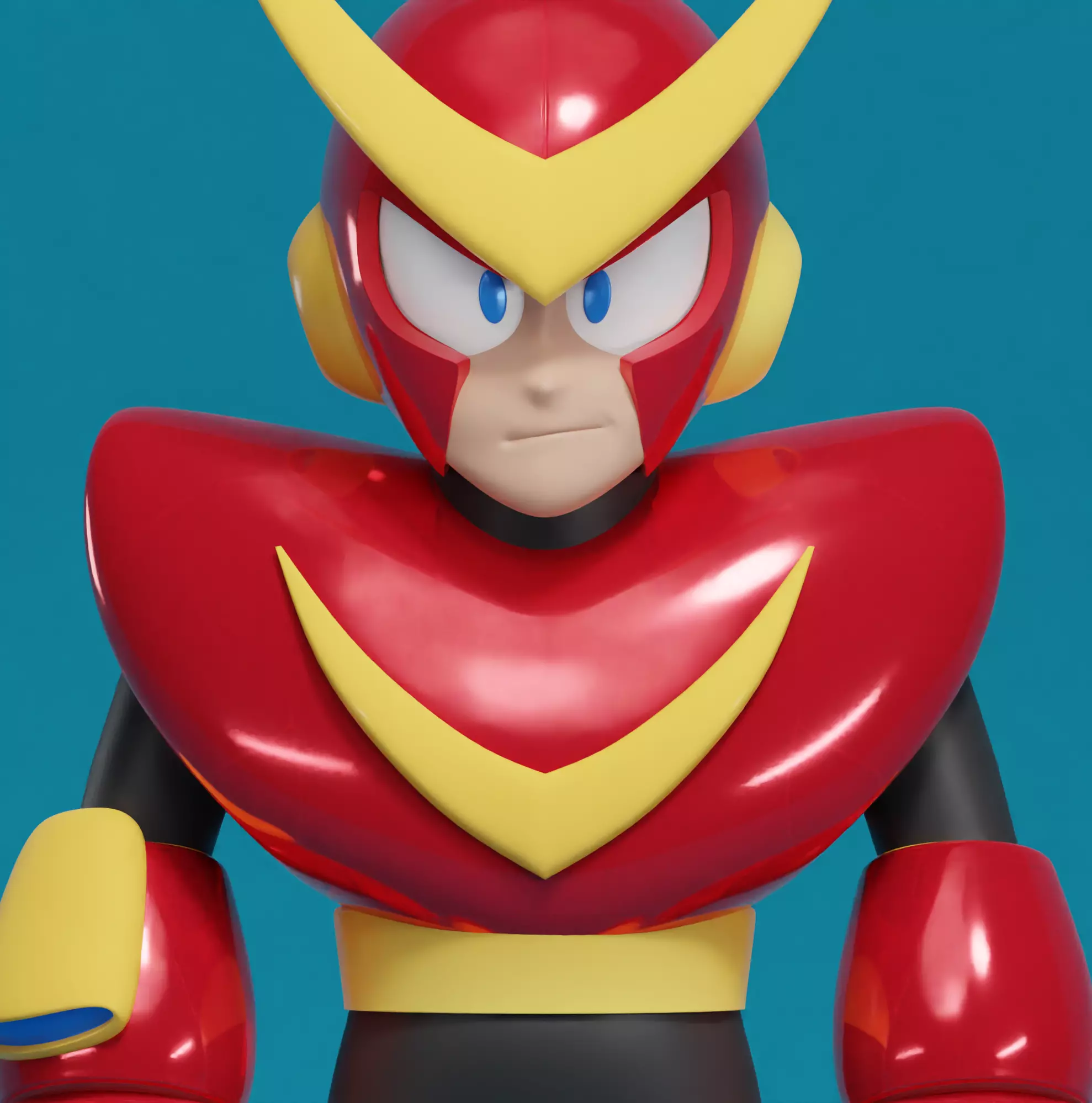 Quick Man Rockman Megaman 8bit famicom 3D model_0