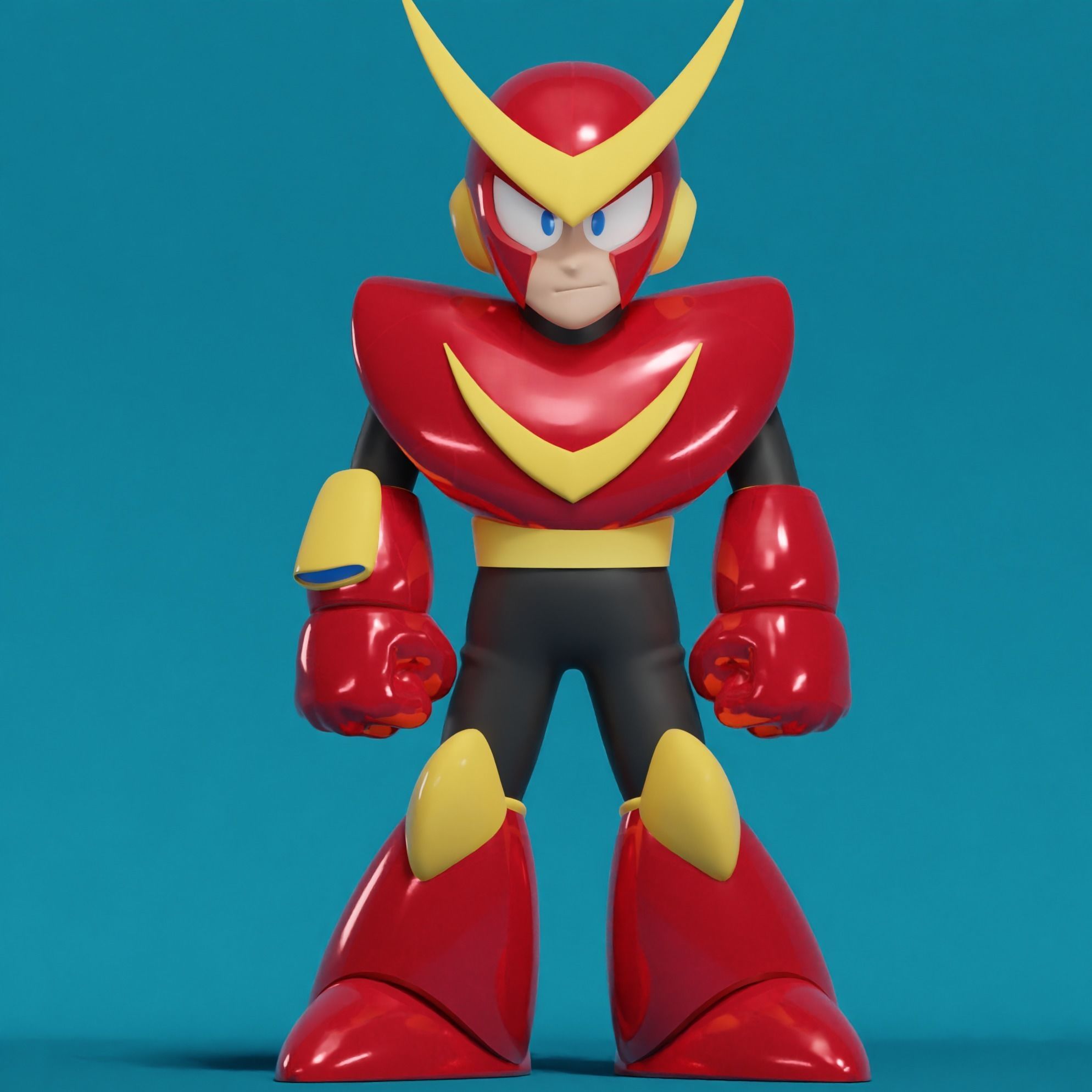Quick Man Rockman Megaman 8bit famicom 3D model_1