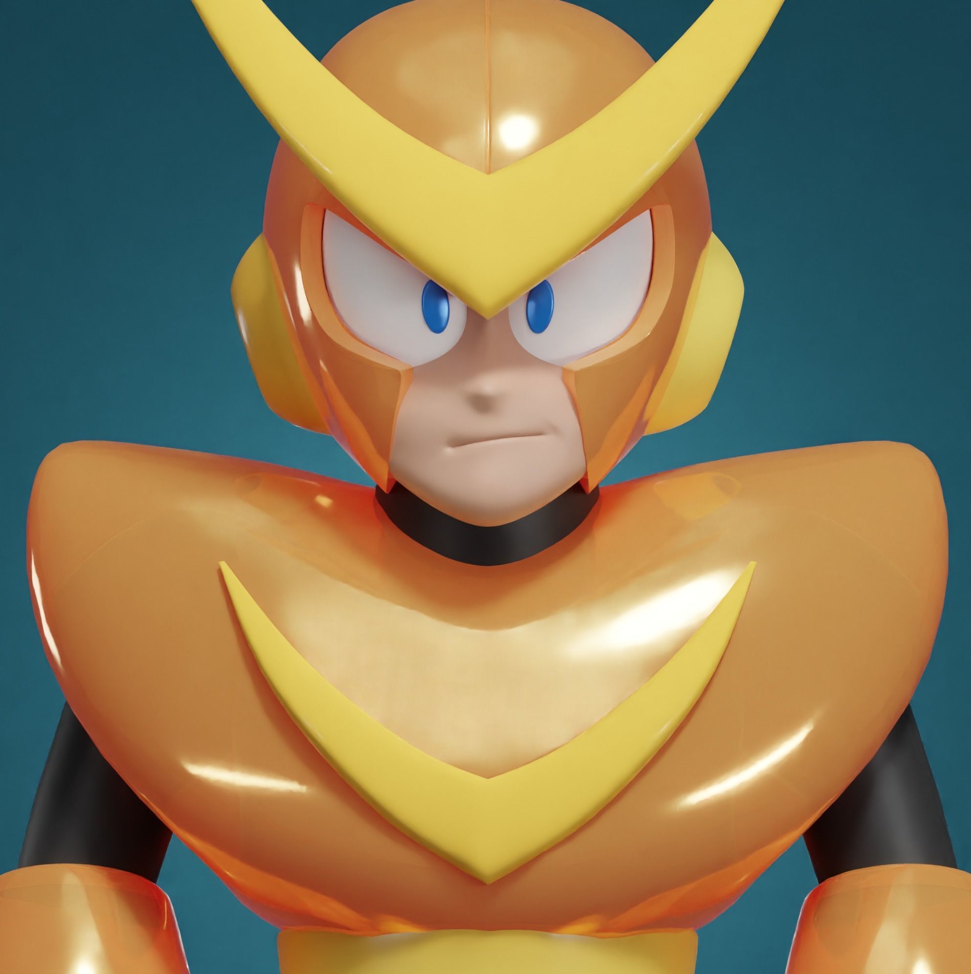 Quick Man Rockman Megaman 8bit famicom 3D model_4