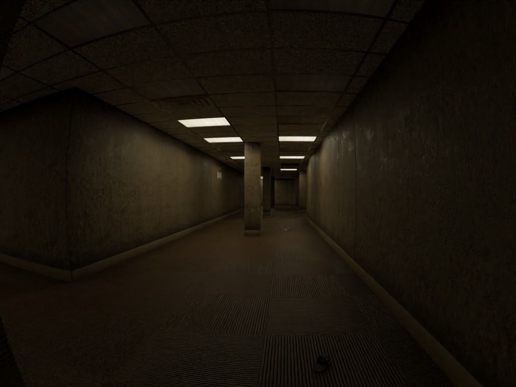 Horror Maze Office Game Environment Low-poly 3D model_2