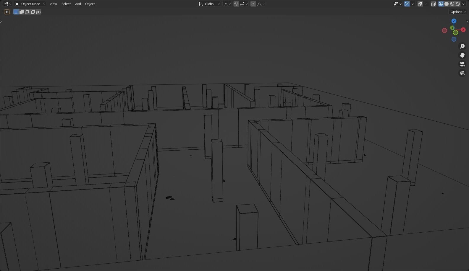 Horror Maze Office Game Environment Low-poly 3D model_24