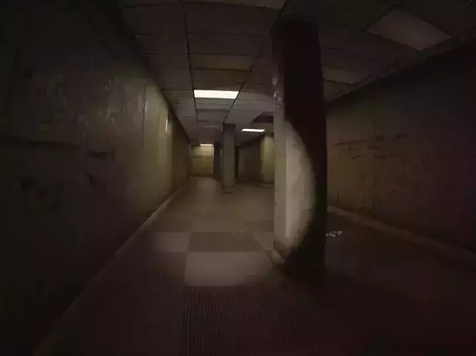 Horror Maze Office Game Environment Low-poly 3D model