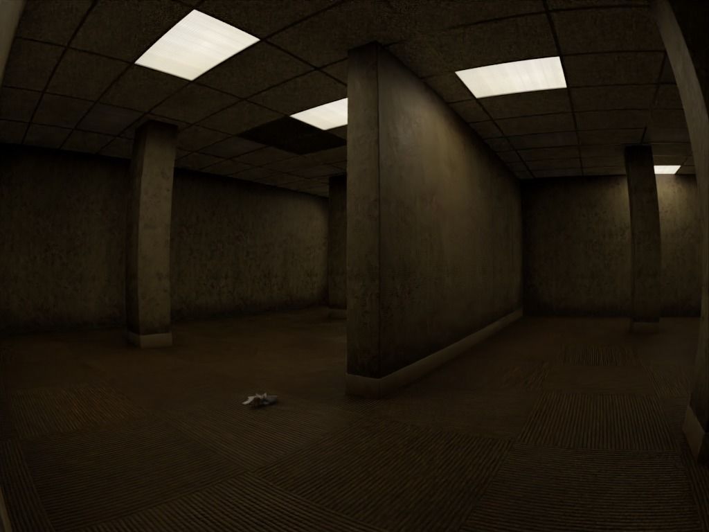 Horror Maze Office Game Environment Low-poly 3D model_12