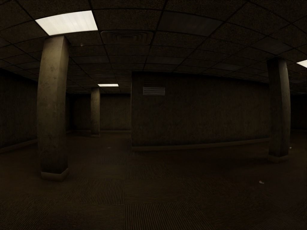Horror Maze Office Game Environment Low-poly 3D model_10