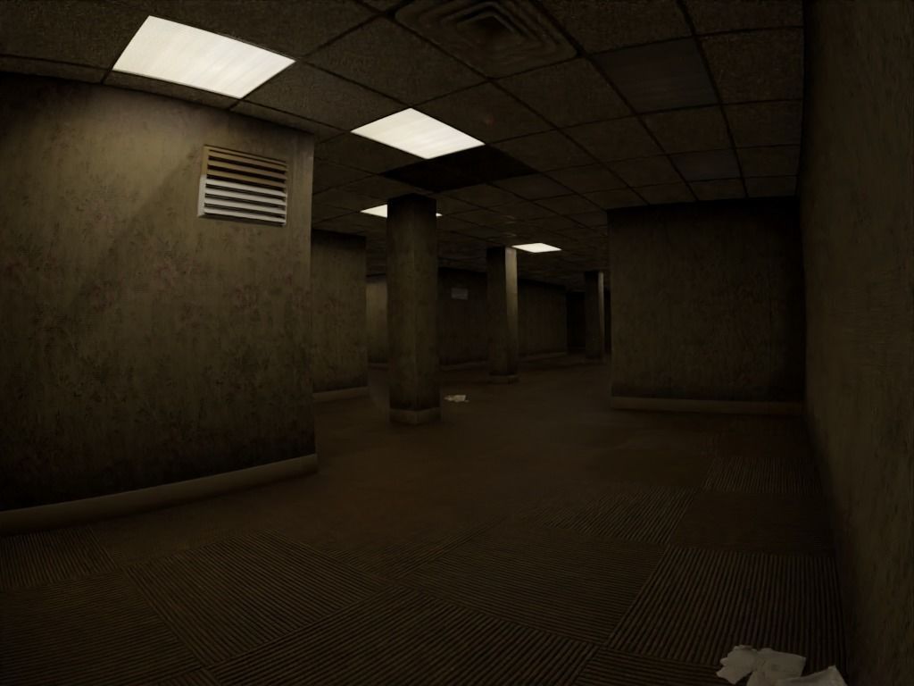 Horror Maze Office Game Environment Low-poly 3D model_4