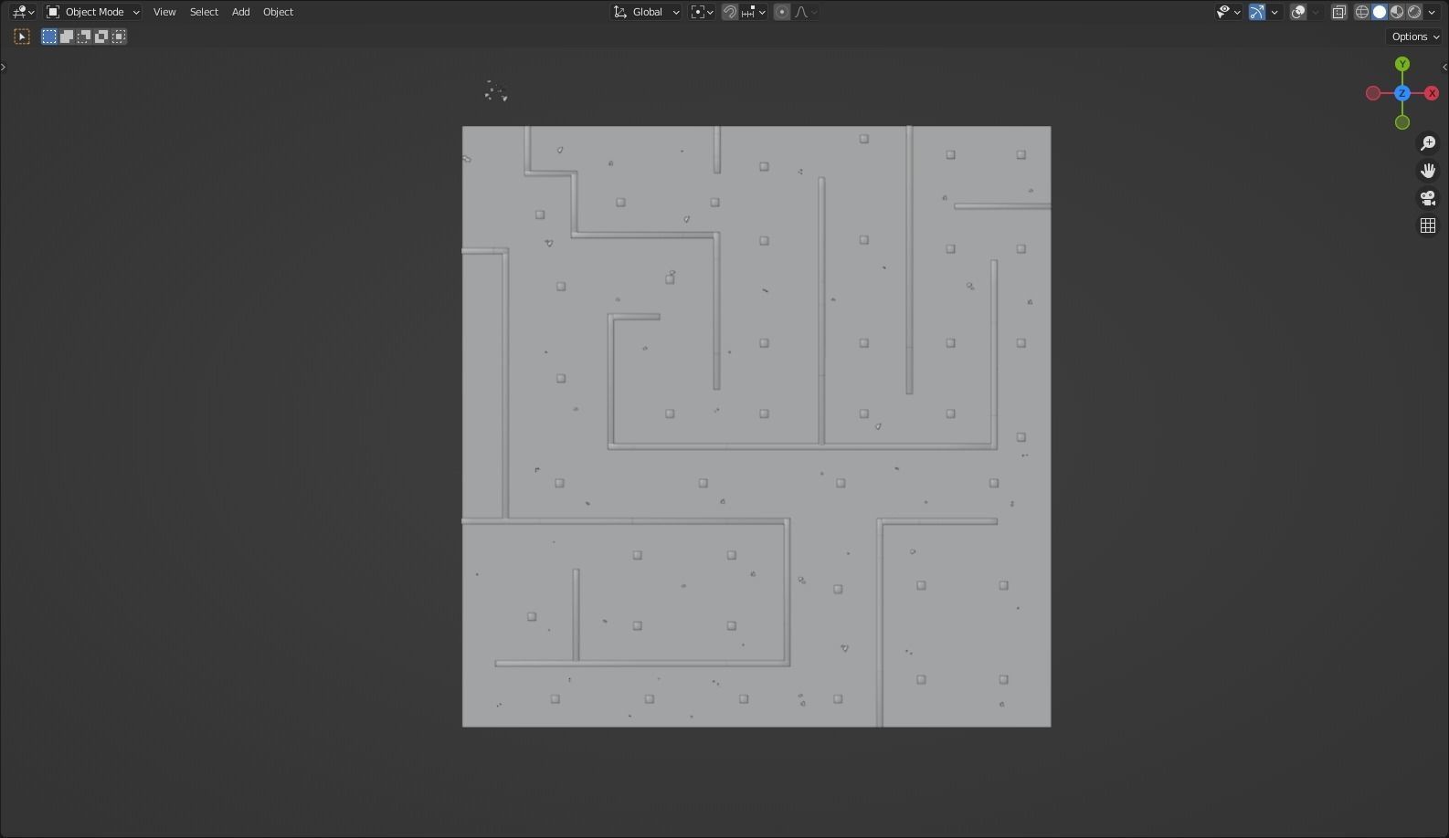 Horror Maze Office Game Environment Low-poly 3D model_19