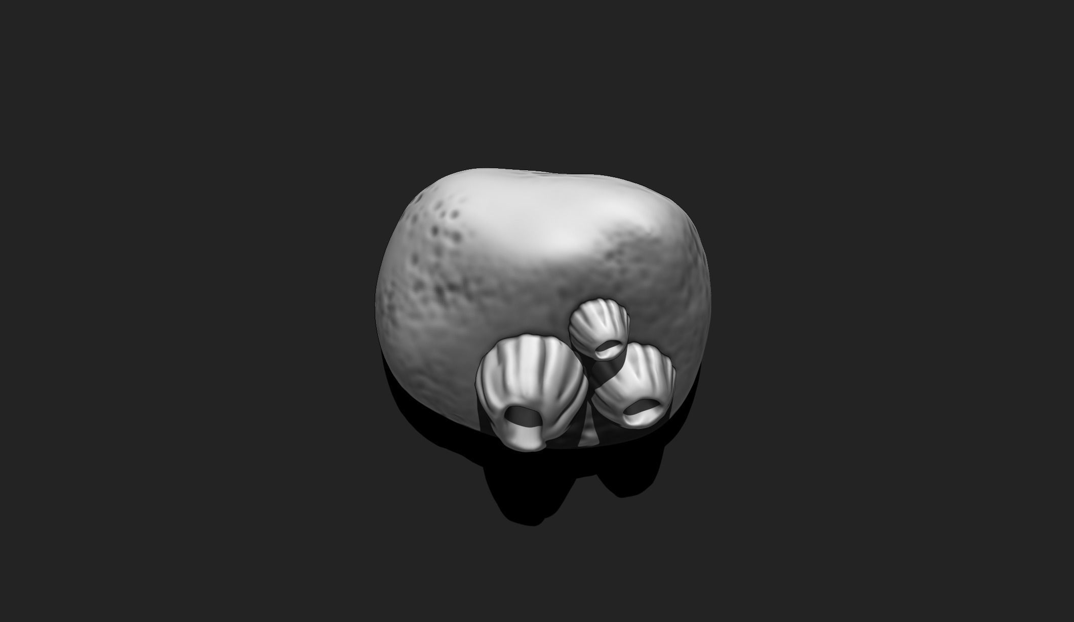 Sea Stone with Barnacles - 3D Print - Aquarium 3D print model_2