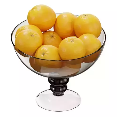 Glass footed fruit set 10