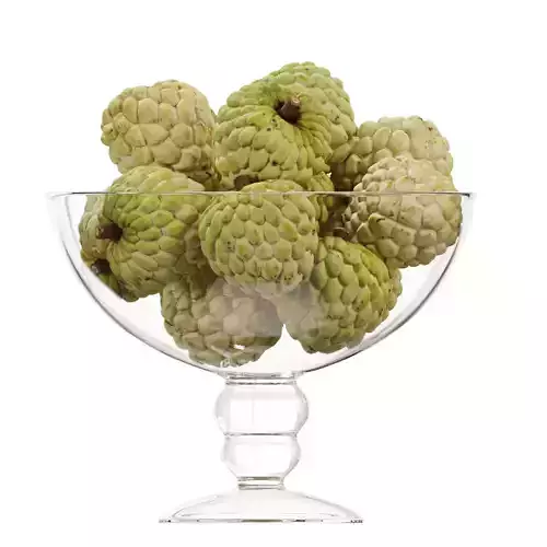 Glass footed fruit set 11