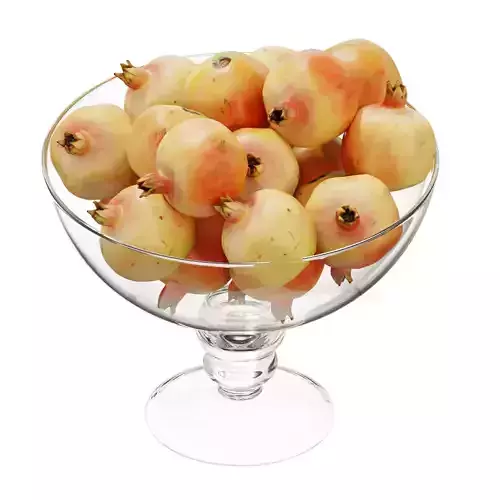 Glass footed fruit set 13