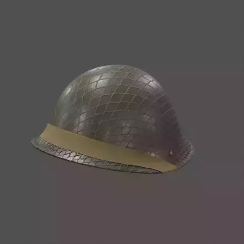 Mk III Turtle helmet with netting Low-poly 3D model