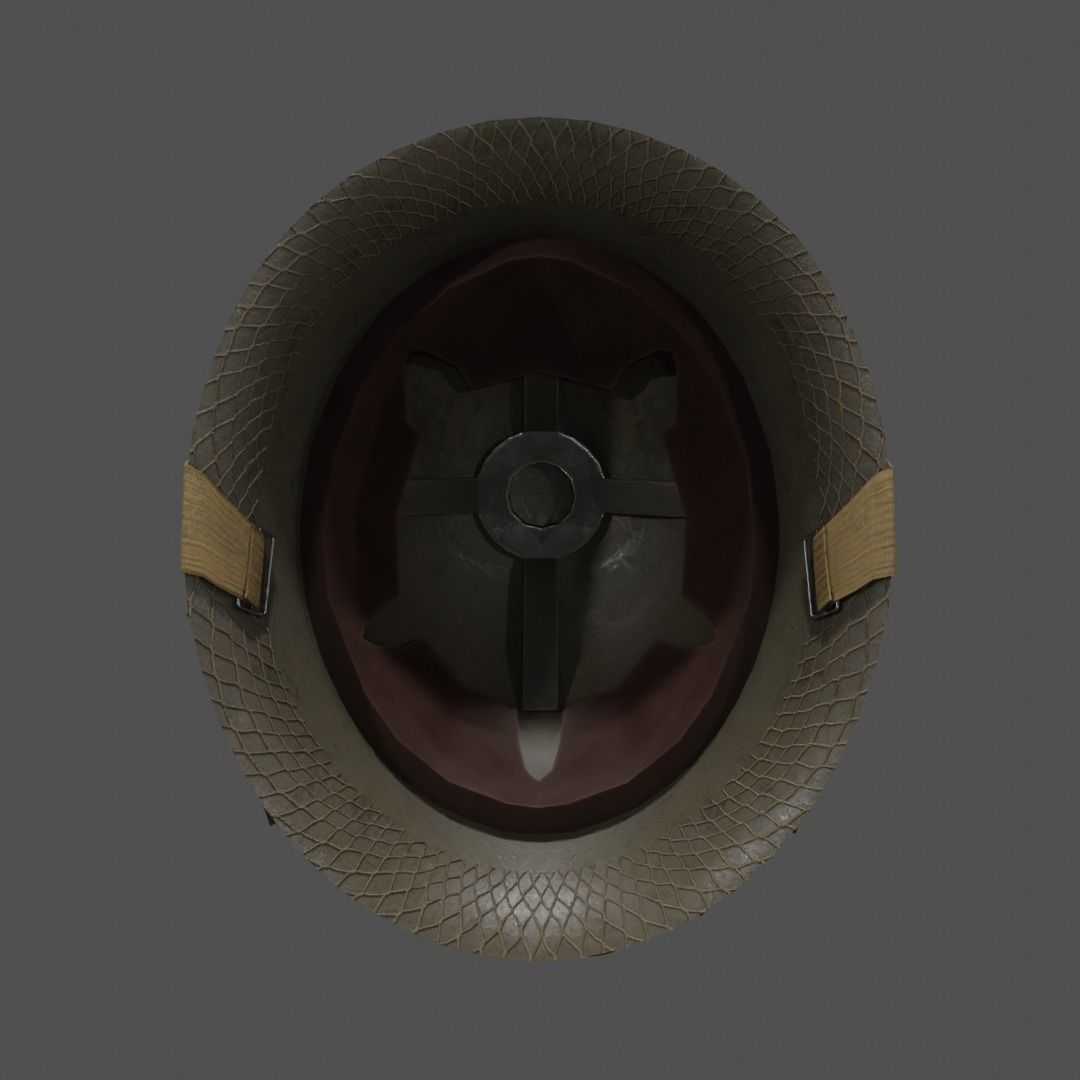 Mk III Turtle helmet with Camouflage Low-poly 3D model_9
