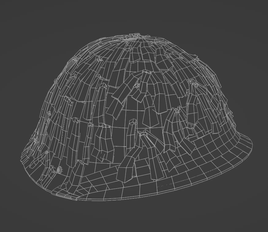 Mk III Turtle helmet with Camouflage Low-poly 3D model_7