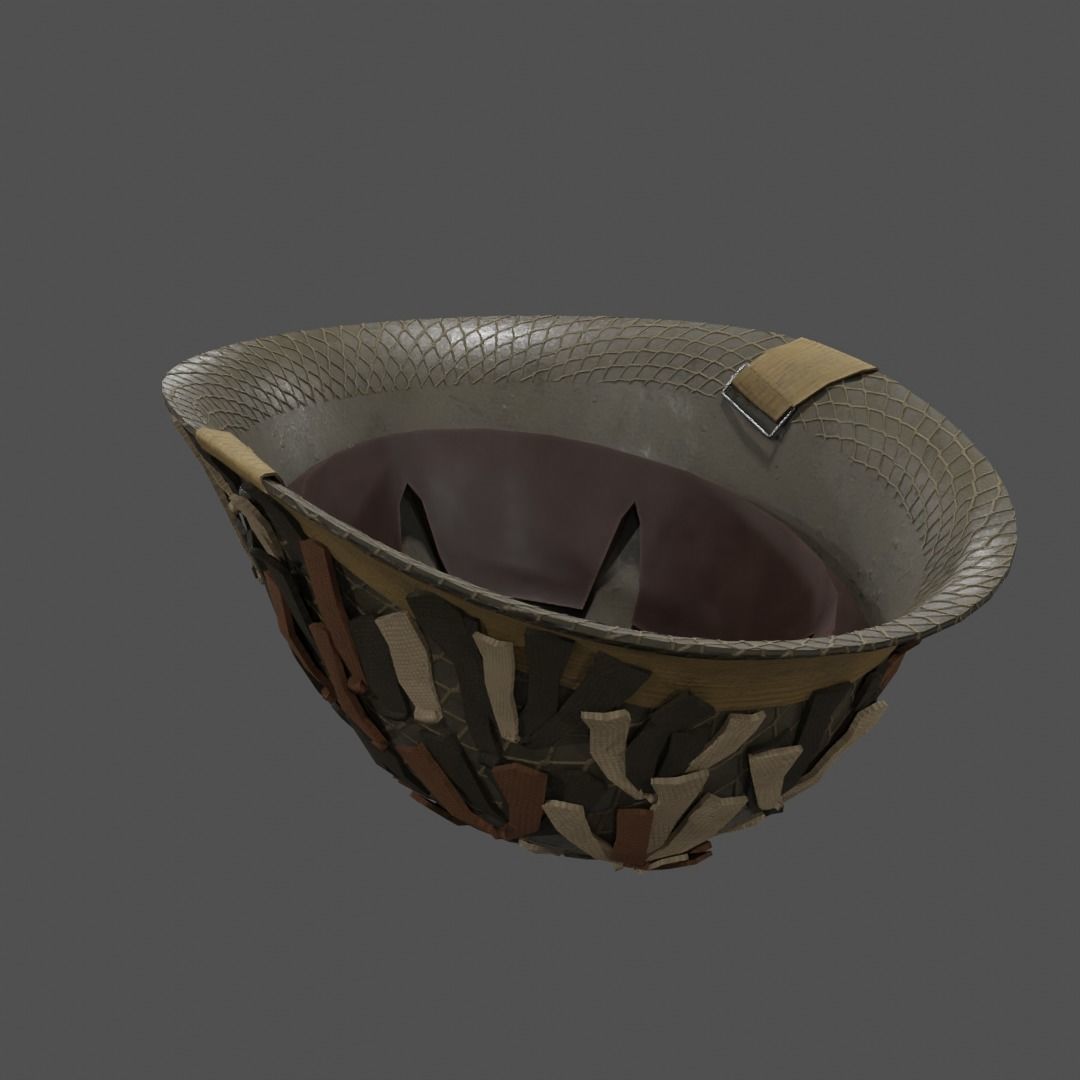 Mk III Turtle helmet with Camouflage Low-poly 3D model_11