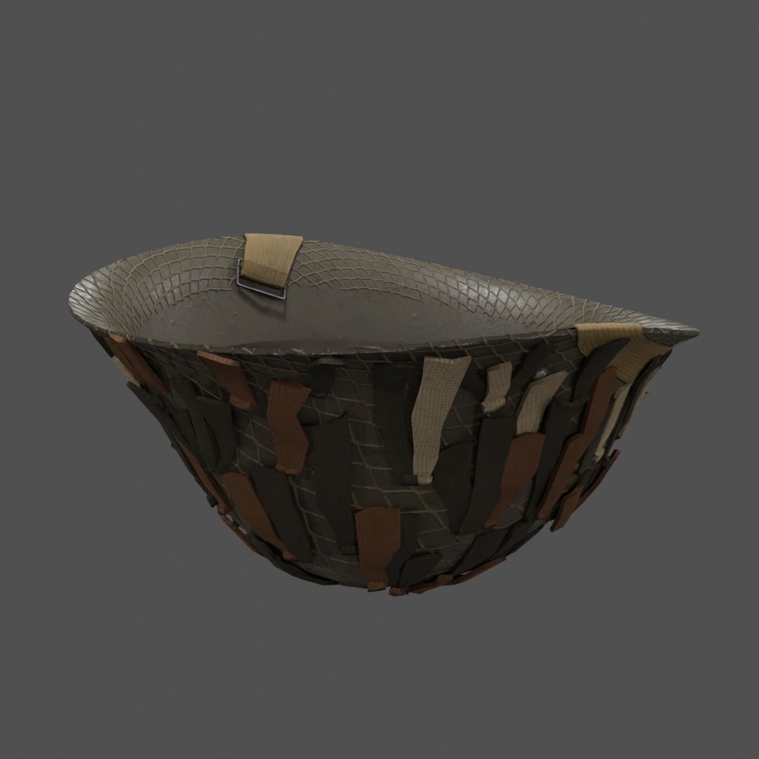 Mk III Turtle helmet with Camouflage Low-poly 3D model_12