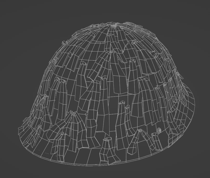 Mk III Turtle helmet with Camouflage Low-poly 3D model_6