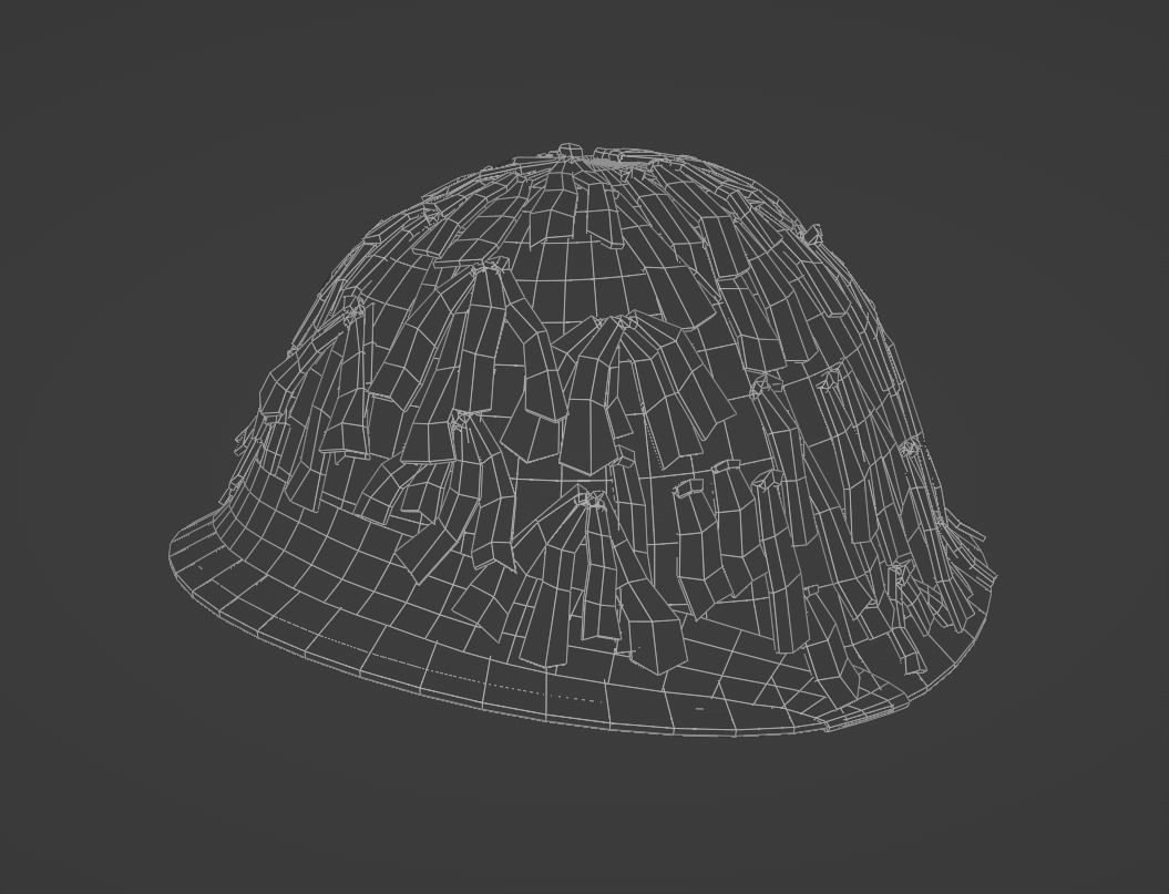 Mk III Turtle helmet with Camouflage Low-poly 3D model_4